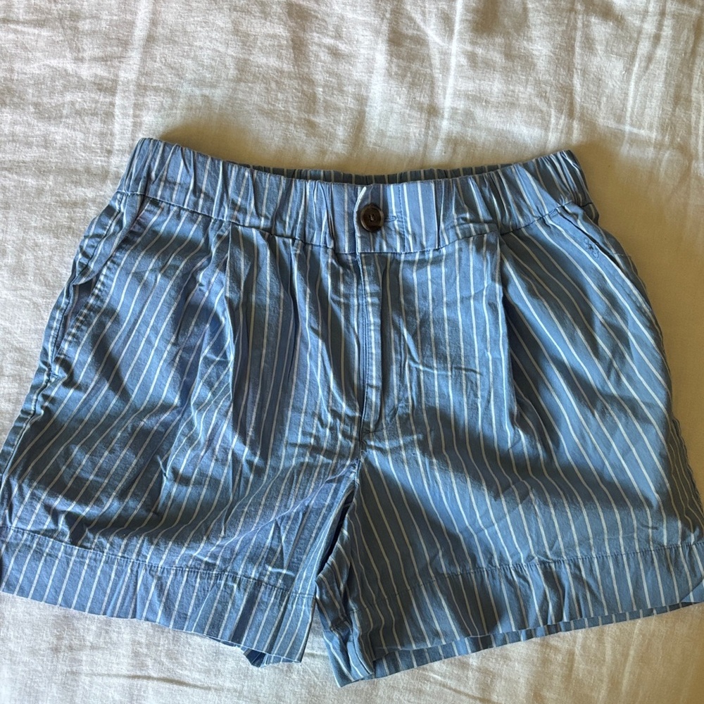 a new day Light Blue Striped Women's Shorts